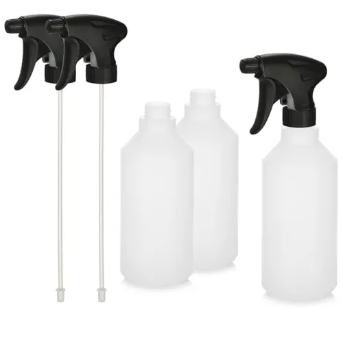 com-four® 3X Sprühflasche mit verstellbarem Sprühkopf, 520 ml Zerstäuber