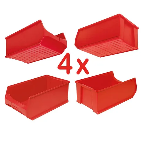 BRB-Lagertechnik Kleinteilemagazin 4x Sichtbox PROFI LB 2 - Praktisches Kleinteilemagazin mit 4 Sichtboxen, ideal für die organisierte Aufbewahrung von Kleinteilen. Robuste Bauweise, auch für die Aufbewahrung von Lebensmitteln geeignet.