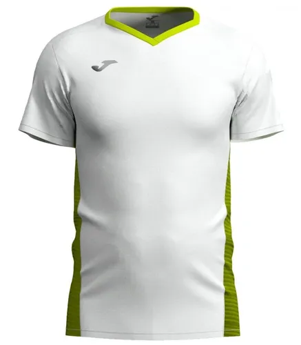 Joma Sport-Tshirt Camiseta Manga Corta Court (V-Ausschnitt) sweiss/grün Herren, Größe: M