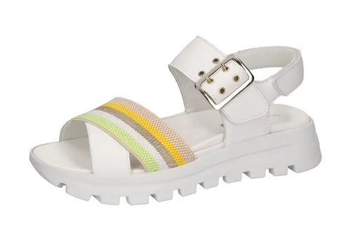 Waldläufer H-NELE Sandale - Modische Riemchensandalette in H-Weite - Wanderschuhe mit Klettverschluss und Plateausohle, ideal für Komfort und Stil bei Sommerausflügen. H-Weite passt perfekt für breite Füße.