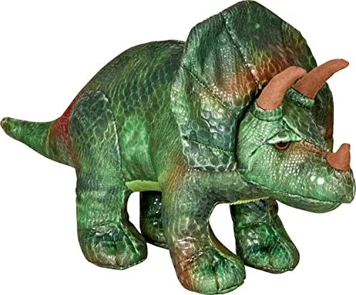 Triceratops Plüschspielzeug - T-Rex World - Kuscheltiere für Dino-Fans: Triceratops aus Plüsch mit glänzenden Schuppen, ideal zum Spielen und Kuscheln. Perfekt für Kinder ab 3 Jahren!
