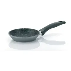 Kela Stoneline Bratpfanne 16cm, Aluminium schwarz - Pfanne für alle Wärmequellen mit kratzfester Antihaftbeschichtung, ideal für fettfreies und vitaminschonendes Braten. Backofenfest bis 180°C und ergonomischer Griff für einfache Handhabung.