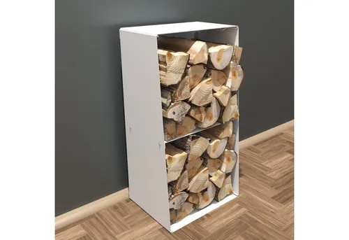 tuning-art Kaminholzregal KR10 - Modernes Brennholzregal für Innen und Außen - Kaminholzregal aus 2mm starkem Stahl, pulverbeschichtet für Langlebigkeit und Korrosionsschutz. Ideal für stilvolles Lagern von Brennholz im Wohnzimmer oder auf der Terrasse.