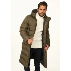 OneRedox Herren Parka mit Kapuze - Langer Wintermantel in Olive, Größe M - Der OneRedox Herren Parka kombiniert stilvolles Design mit optimaler Wärme. Ideal für kalte Tage, bietet dieser lange Steppmantel durch die hochwertige Polyester-Außenschicht und voluminöse Füllung ausgezeichneten Schutz. Praktische Taschen und Bewegungsfreiheit durch seitliche Reißverschlüsse.