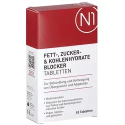 N1 Fett- Zucker- & Kohlenhydrate Blocker Tabletten