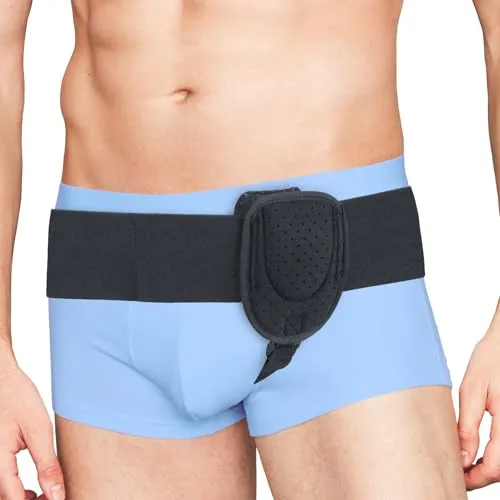 Adamson Leistenbruchgürtel für Männer und Frauen – Flexibel einstellbar für 90-120 cm Hüftumfang