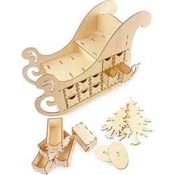 Adventskalender „Schlitten“ - Beige