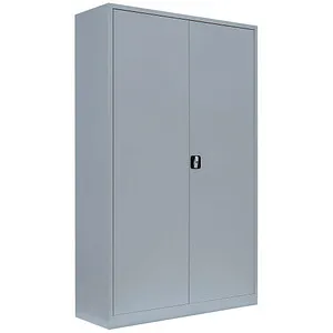 LÜLLMANN Stahlschrank 530380 lichtgrau mit 4 Fachböden - Robuster LÜLLMANN Stahlschrank 530380 lichtgrau (120 x 60 x 195 cm) mit 4 Fachböden. Ideal für Ordnung im Büro, Gewerbe oder Werkstatt. Hohe Belastbarkeit und abschließbar für Sicherheit.