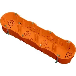 Hohlwanddose 4-fach Schalterdose Abzweigdose Hohlraumdose Ø 60 x 45 mm - Orange