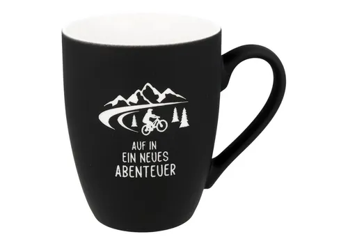 Spruchreif® Tasse SOFT-TOUCH-Tasse mit Gravur·Geschenk für Radfahrer und Mountain Biker