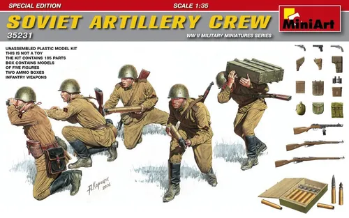 Miniart 35231 - 1/35 WWII Soviet Artillery Crew - Neu