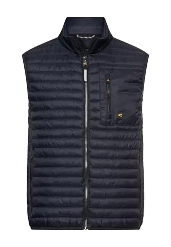 camel active Herren Weste navyblau, wasserabweisend - Wasserabweisende Herren Weste mit Stehkragen für zusätzlichen Kälteschutz. Ideal für wechselhaftes Wetter. Regular Fit für optimalen Tragekomfort.