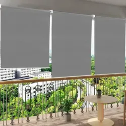 WOLTU Außenrollo Senkrechtmarkise - Dunkelgrau 100x140cm - Markisen für Außenbereich, wetterfestes und reißfestes Material mit bis zu 95% UV-Schutz für optimale Privatsphäre und Hitzeschutz. Einfach zu montieren und individuell verstellbar.