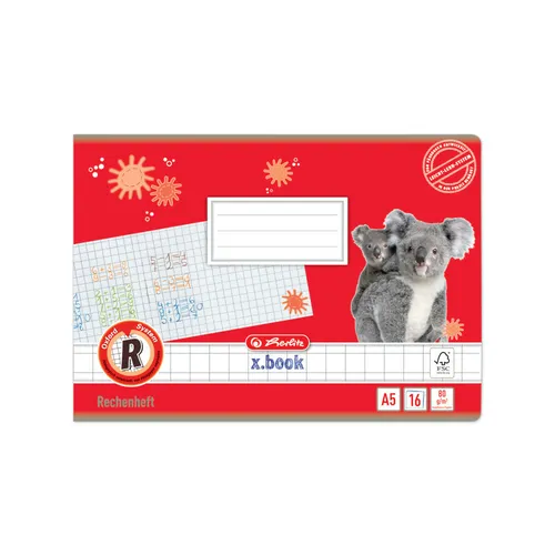 Herlitz Rechenhefte / A5 quer / 16 Blatt / Lineatur R (kariert 10 x 10mm) 5