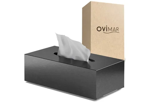 ovimar Papiertuchbox aus Edelstahl in Gunmetal von ovimar