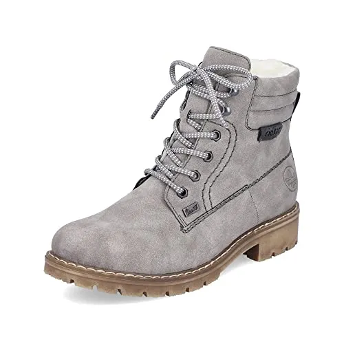 Rieker Damen Schnürstiefeletten Y9125 - Wanderschuhe mit wasserabweisender riekerTEX-Membran für optimalen Nässeschutz und hohen Tragekomfort bei Wind und Kälte.