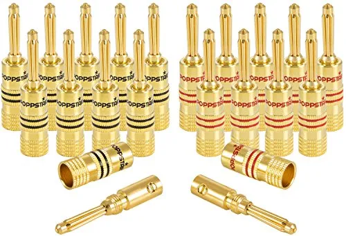 Poppstar 20x High End Bananenstecker in gold von Poppstar
