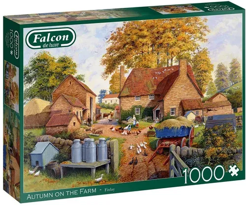 Jumbo Autumn on the Farm - 1000 Teile Puzzle - Hochwertiges 1000 Teile Puzzle für entspannende Stunden, ideal für Puzzleliebhaber und Familienaktivitäten.