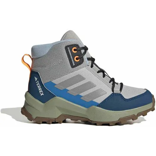ADIDAS Kinder Multifunktionsschuhe Terrex Ax4r Mid - Vielseitige Wanderschuhe für aktive Kinder, ideal für jeden Outdoor-Einsatz. Der halbhohe Schaft bietet optimalen Halt, während die griffige Traxion Außensohle perfekten Grip auf unebenem Terrain garantiert.