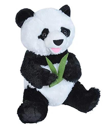 Wild Republic Plüschtier Pandabär 25 cm - Kuscheliges Panda-Stofftier, ideal für Kinder und Erwachsene, weckt Interesse an der Bärenwelt und ist leicht zu reinigen.