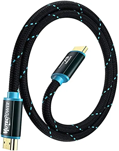 MutecPower Ultra High Speed 0.5 Meter HDMI 2.1V Kabel Zertifiziert 48Gbps, 8K@60Hz & 18Gbps, 4K@120Hz mit HDR, VRR & eARC