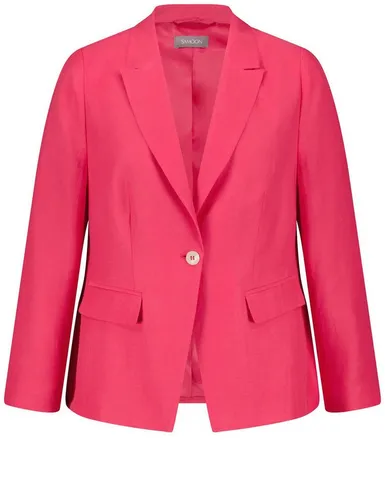Samoon Damen Blazer aus Viskose-Leinen-Mix in Barberry Red von Samoon