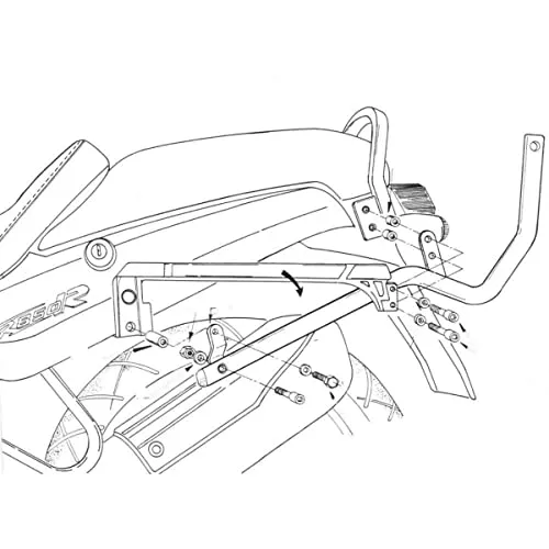 Kappa K6350 Topcaseträger, Schwarz, Größe Standard