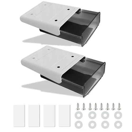 CMOISO Selbstklebende Schublade Unter Schreibtisch, 2 Stück Creative Desk Sticker Versteckte Unterbau Schublade mit Schrauben, Desktop Organizer für Zuhause und Büro (Schwarz)