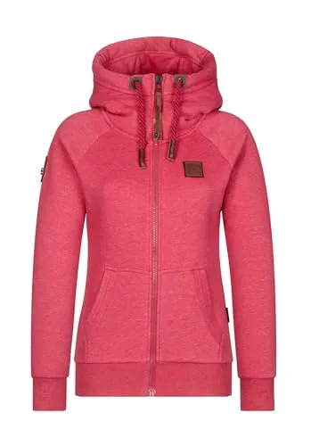 Naketano Brazzo 20 - Purple Melange - Stylische Naketano-Jacke mit Oversize-Kapuze und praktischen Seitentaschen. Der fließende Schnitt und das weiche Innenfutter bieten optimalen Komfort für den Alltag. Hochwertige Details runden den lässigen Look ab.