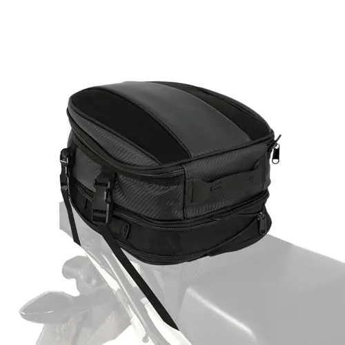 AnXin - Motorrad Satteltasche Satteltasche Wasserdicht PU Leder Multifunktion 8L