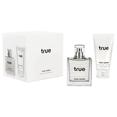 Toni Gard TRUE MEN Set 40 ml Eau de Parfum und 50 ml Duschgel - Moschus Zedernholz Vetiver Moos Bergamotte Herrenduft holzig zitrisch frisch Herrenduft