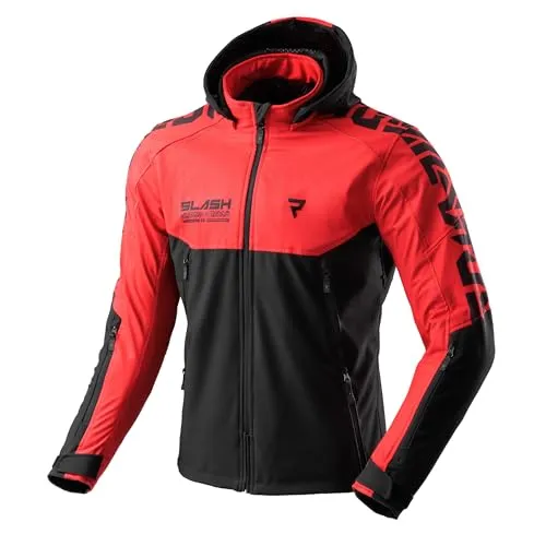 Rebelhorn Slash Softshell Motorradjacke schwarz/rot, XS in rot von REBELHORN