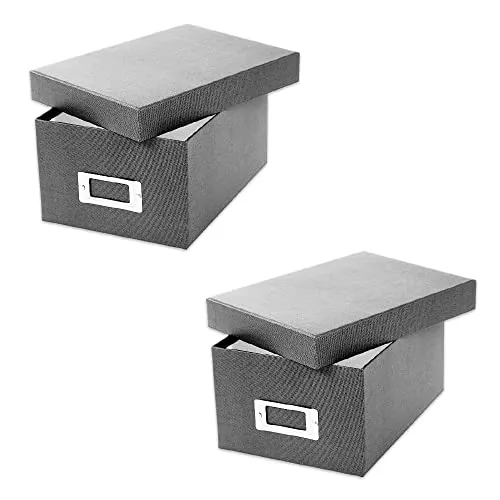 2x Goldbuch Fotobox Bella Vista bis 1400 Fotos 10x15 Foto Aufbewahrungsbox (anthrazit)