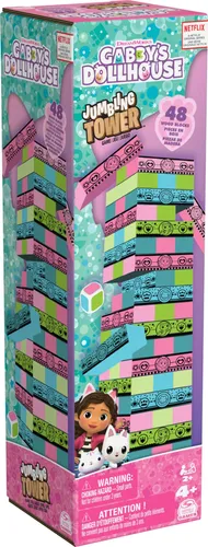 Spin Master Games Gabby's Dollhouse Wackelturm-Stapelspiel zur beliebten Serie auf Netflix, für Kinder ab 4 Jahren