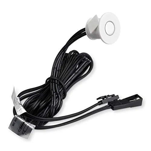 LED Berührungssensor SO4 in weiß Ø 22 mm mit Dimmfunktion 12 VDC max. 24 W mit LED Ministecker (miniAMP) Einbau-Sensorschalter Bewegungsschalter Touchschalter von SO-TECH®