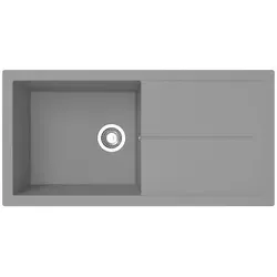 respekta Cleveland Mineralite Einbauspüle mit Abtropffläche - Sanitäranlagen & Zubehör – Hochwertige Mineraliteinbauspüle, reversibel, ideal für Spülenunterschränke ab 60 cm Breite, langlebig und pflegeleicht.