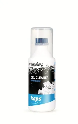 Kaps Schuhreiniger Reinigungsgel für Sneaker und Freizeitschuhe mit Pinsel Applikator – Shoe Cleaner für Leder, Textil, Wildleder, Nubukleder und Stoffschuhe Sneakers Gel Cleaner, 100 ml