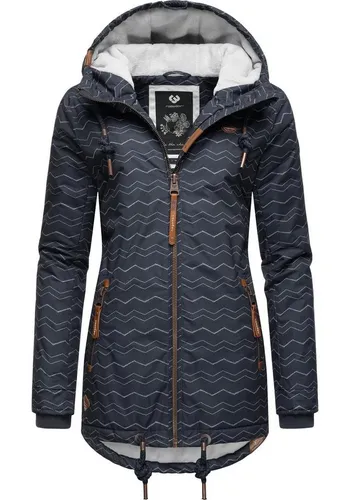 Ragwear Winterjacke Zuzka Winter Wasserdichter Winterparka mit Teddyfleece Innenfutter