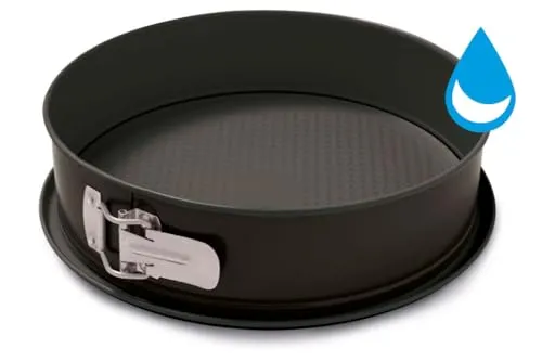 FORMEGOLOSE, 1-Boden 26 cm Kuchenform, Mit Tropfsicherem Boden, Stahl Mit Doppelter Antihaftbeschichtung, Schwarz