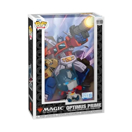 Funko Transformers X MTG POP! Comic Covers - Optimus Prime Figur - Sammelfigur von Funko, 9 cm groß, perfekt für Sammler und Fans von Magic the Gathering und Transformers.
