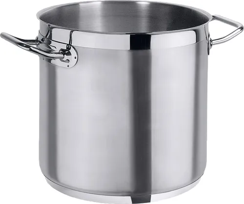 Contacto Kochtopf Serie 2200, Ø 28 cm - Induktionsgeeignet - Kochtopf aus hochwertigem Edelstahl, seidenmatt gebürstet, mit verkapseltem Sandwichboden für optimale Wärmeverteilung und handlichen Kaltgriffen – perfekt für alle Herdarten!