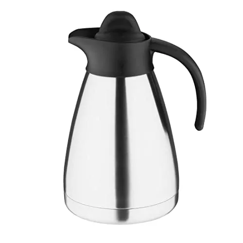 Olympia Vakuumkrug mit Schraubverschluss, 1 l, Edelstahl in silber von Olympia