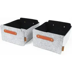 Aufbewahrungsboxen 2er-Set - Grau