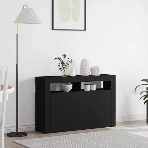 vidaXL Sideboard Schwarz 116 x 30 x 75 cm in schwarz von vidaXL