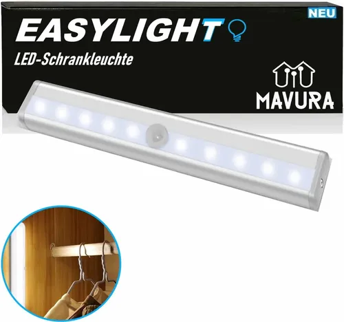 EASYLIGHT LED Schranklampe Unterbauleuchte Nachtlicht mit Bewegungsmelder Sensor
