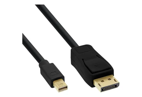 Inline InLine® Mini DisplayPort zu DisplayPort Kabel, schwarz, 0,3m Computer-Kabel