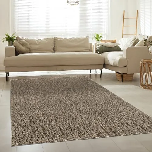 Paco Home Indoor & Outdoor Teppich 80x150 cm - Teppich für Wohnzimmer, Balkon, Küche & Flur, robust und wetterfest im natürlichen Jute-Look, ideal für jeden Raum.