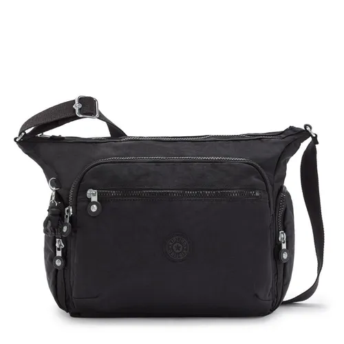 KIPLING Umhängetasche GABBIE Medium - 12 Liter, Black Noir, 100% Polyamid, nachhaltig mit recyceltem Polyester