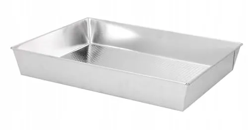 SNB Strukturierte Backform, Weißblech, Silber/weiß, 36 x 24.5 x 6 cm