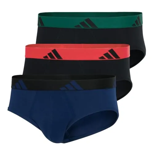 adidas Sportswear Slip Active Flex Cotton (3er Pack) - Herrenunterhosen aus weicher, dehnbarer Baumwolle mit atmungsaktiven Eigenschaften, ideal für optimalen Tragekomfort den ganzen Tag.